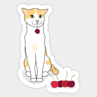 Cherry Cat Sticker